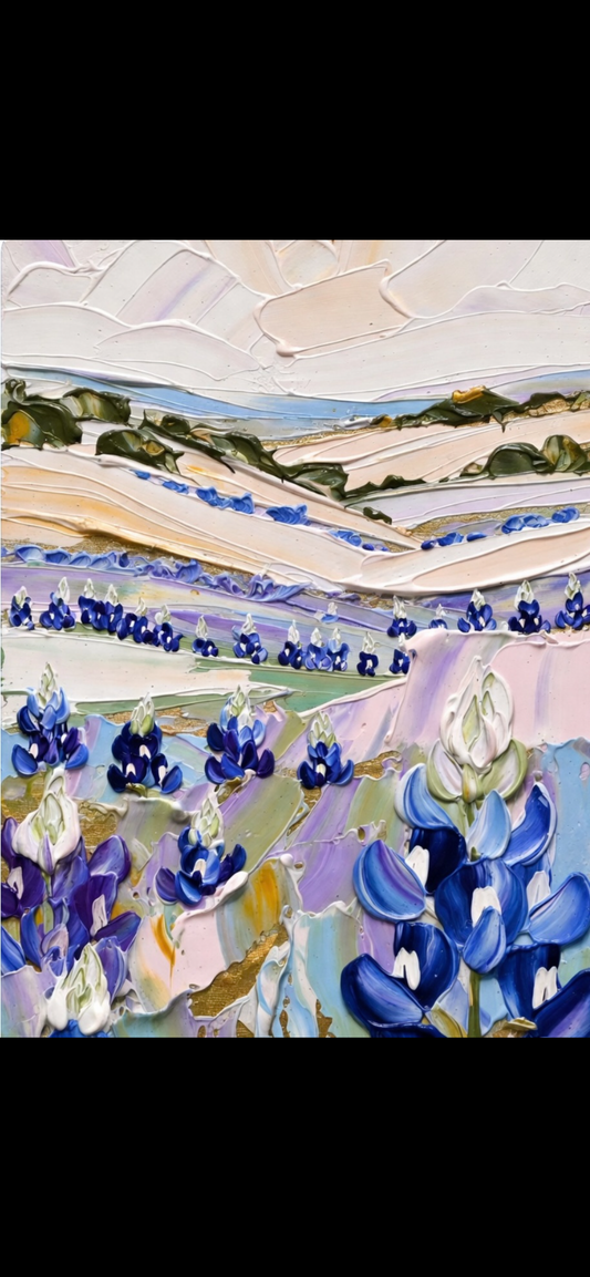 Blue Bonnet Original - Acrylic on Canvas